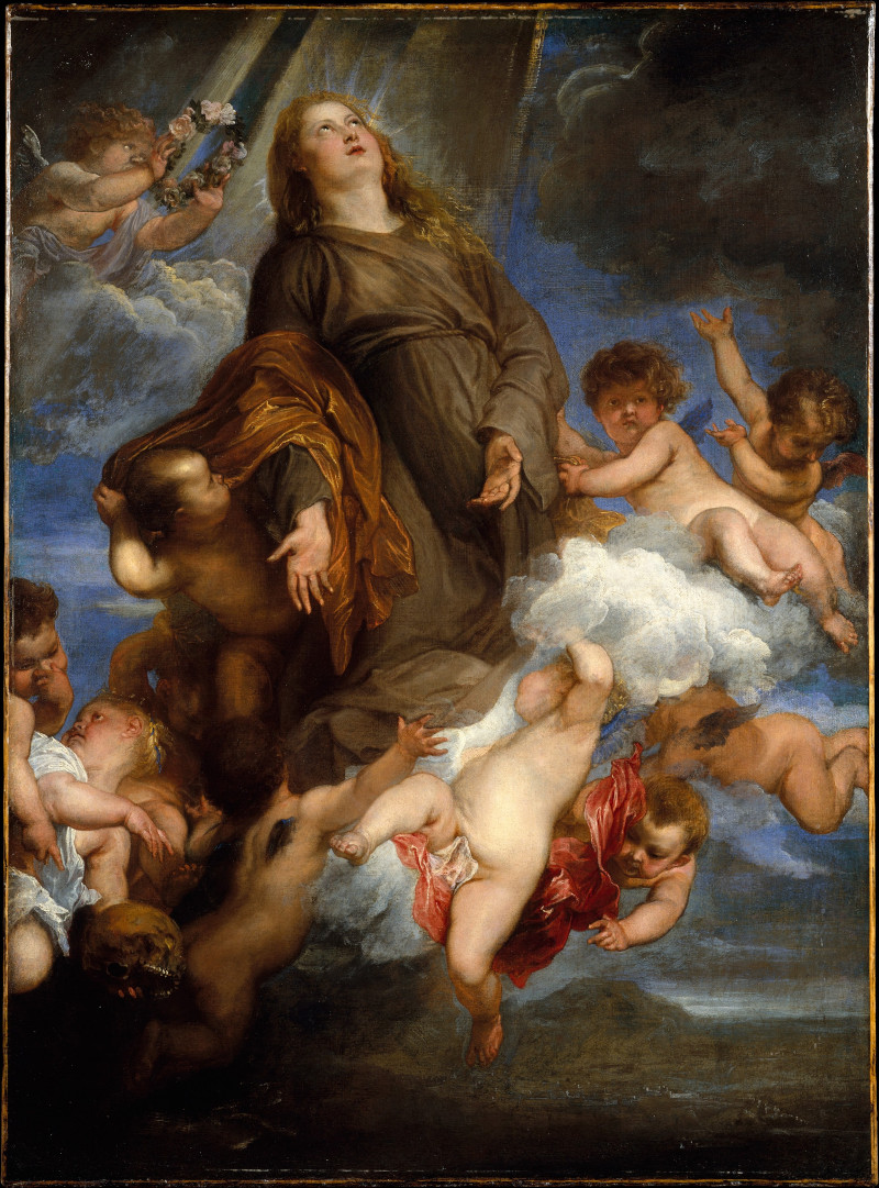 A. van Dyck, 1624 św. Rozalia wstawia się za zarażoną z Palermo, Met. NY
