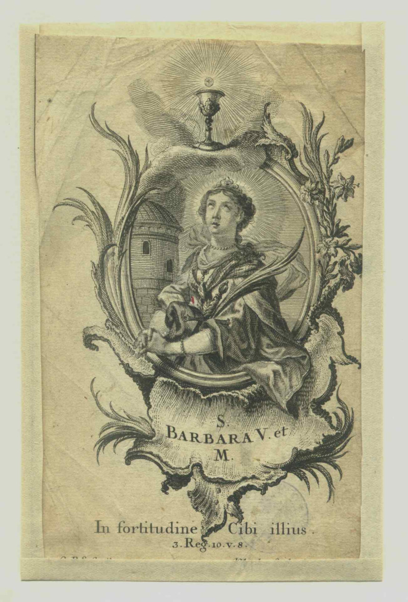 Św. Barbara, Niemcy, Augsburg, 2 poł. XVIII w., MPS-6499