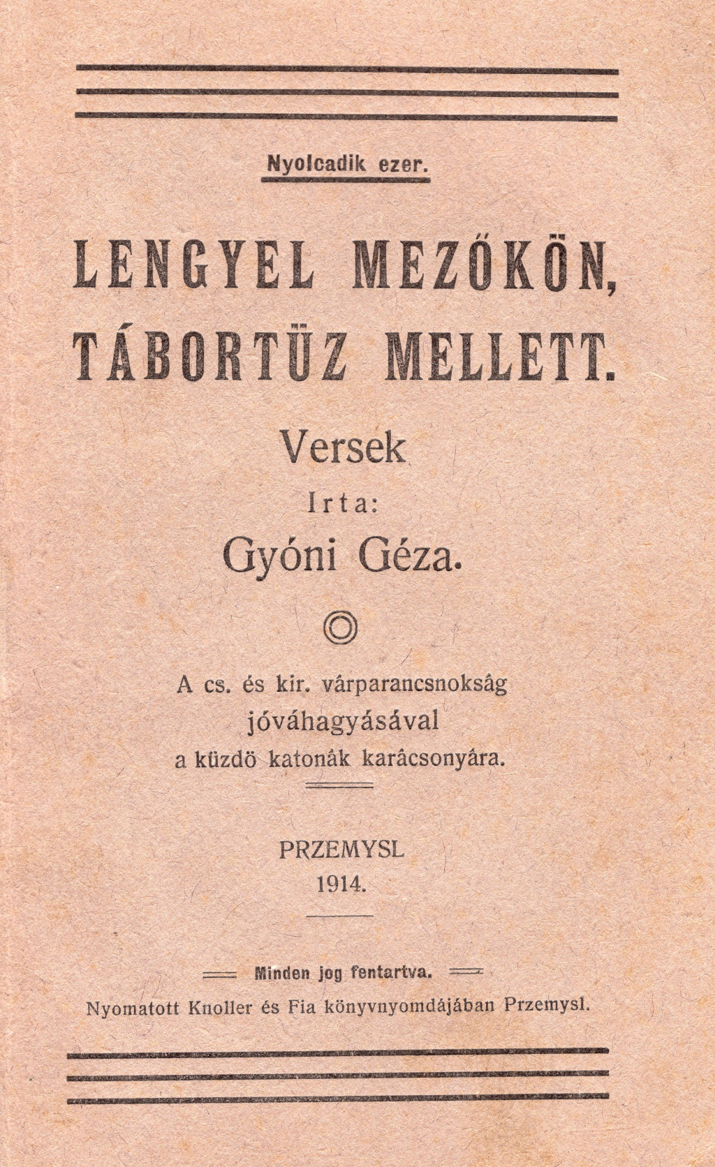 Gyóni Lengyel mezokon Przemyśl 1914